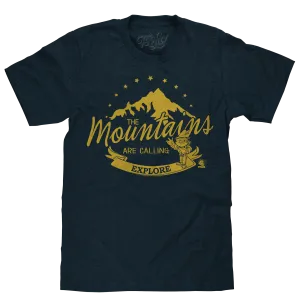 Woodsy Owl The Mountains are Calling T-Shirt - Navy